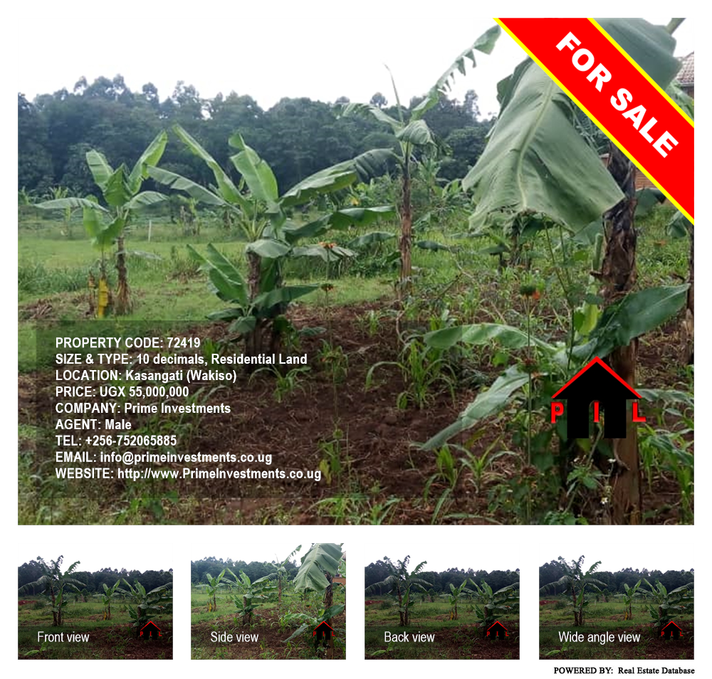 Residential Land  for sale in Kasangati Wakiso Uganda, code: 72419