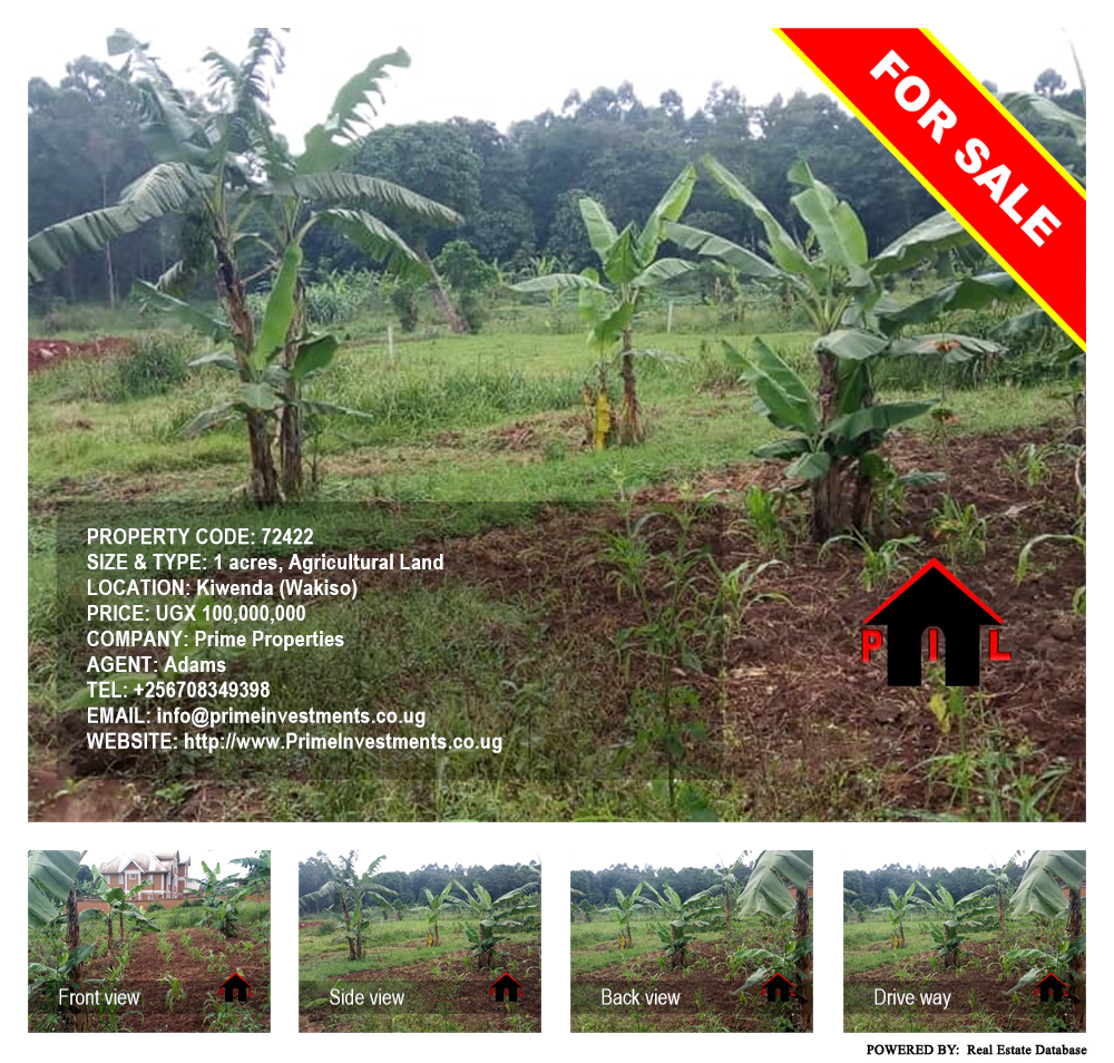 Agricultural Land  for sale in Kiwenda Wakiso Uganda, code: 72422