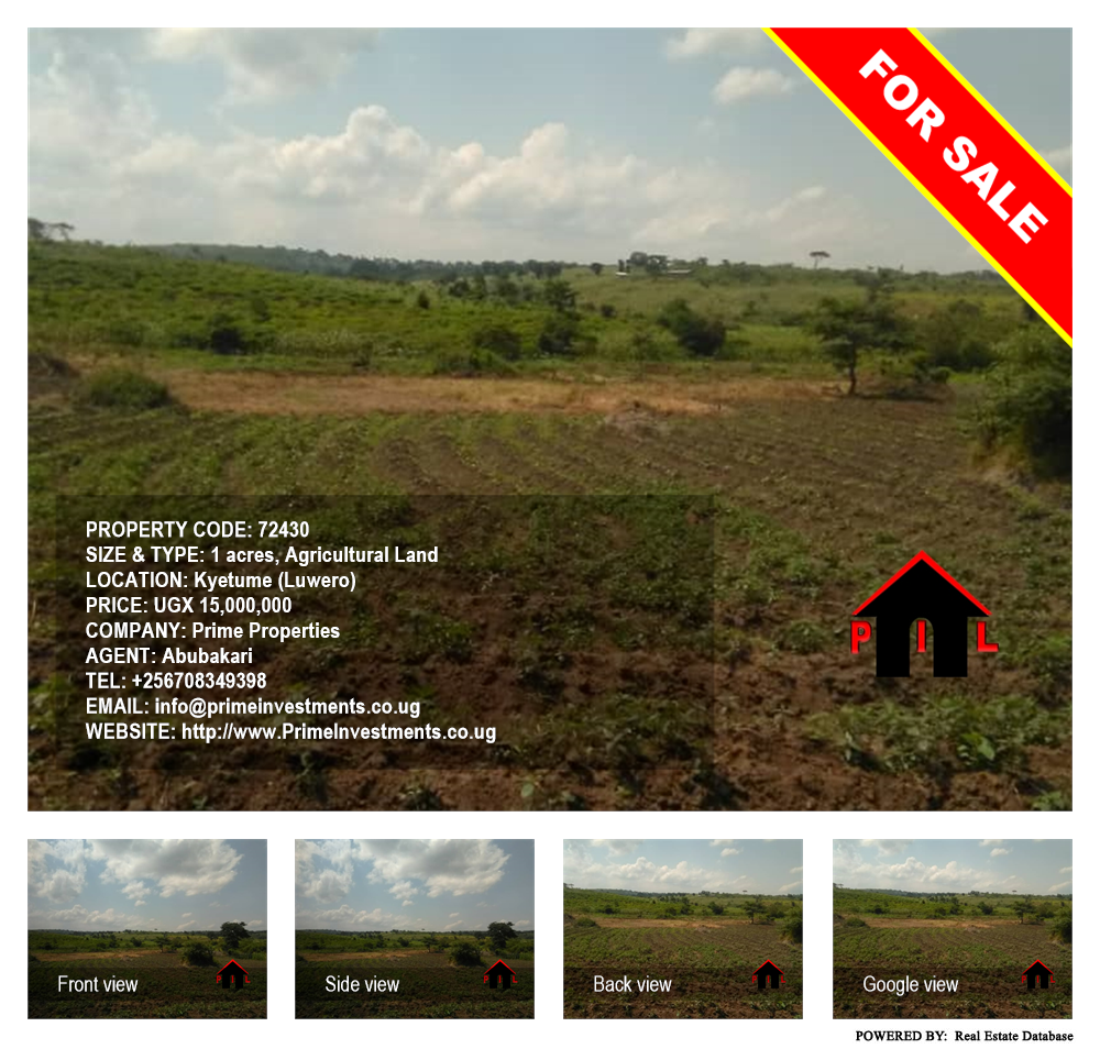 Agricultural Land  for sale in Kyetume Luweero Uganda, code: 72430