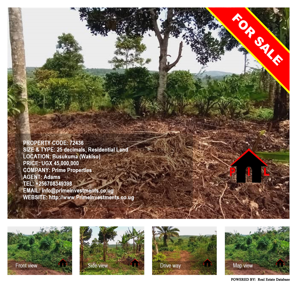 Residential Land  for sale in Busukuma Wakiso Uganda, code: 72436