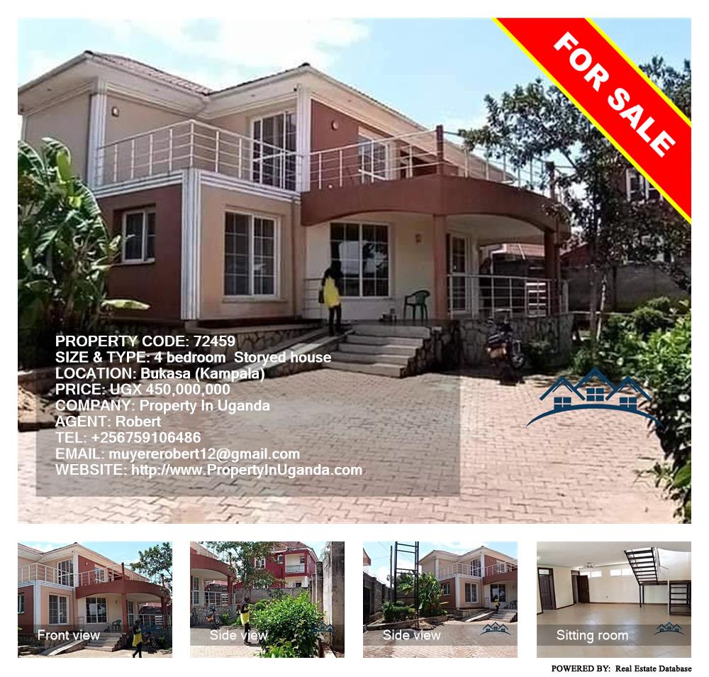 4 bedroom Storeyed house  for sale in Bukasa Kampala Uganda, code: 72459