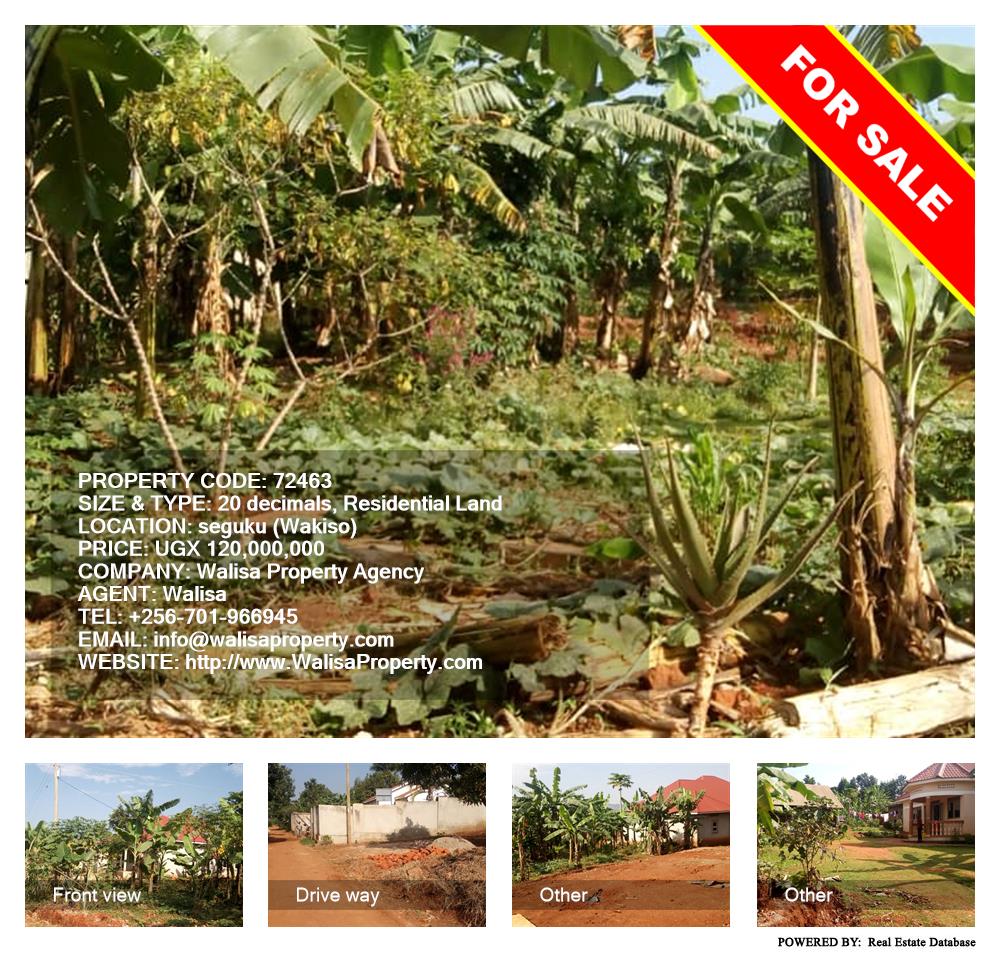 Residential Land  for sale in Seguku Wakiso Uganda, code: 72463