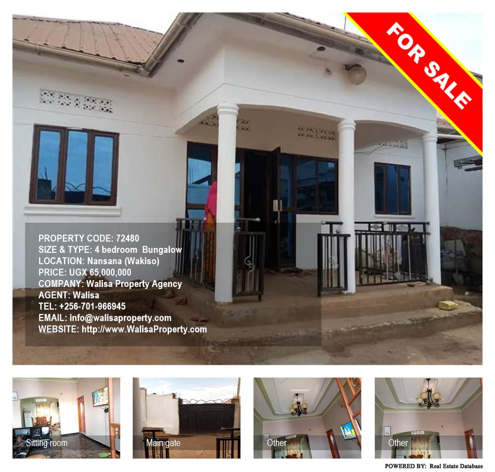 4 bedroom Bungalow  for sale in Nansana Wakiso Uganda, code: 72480