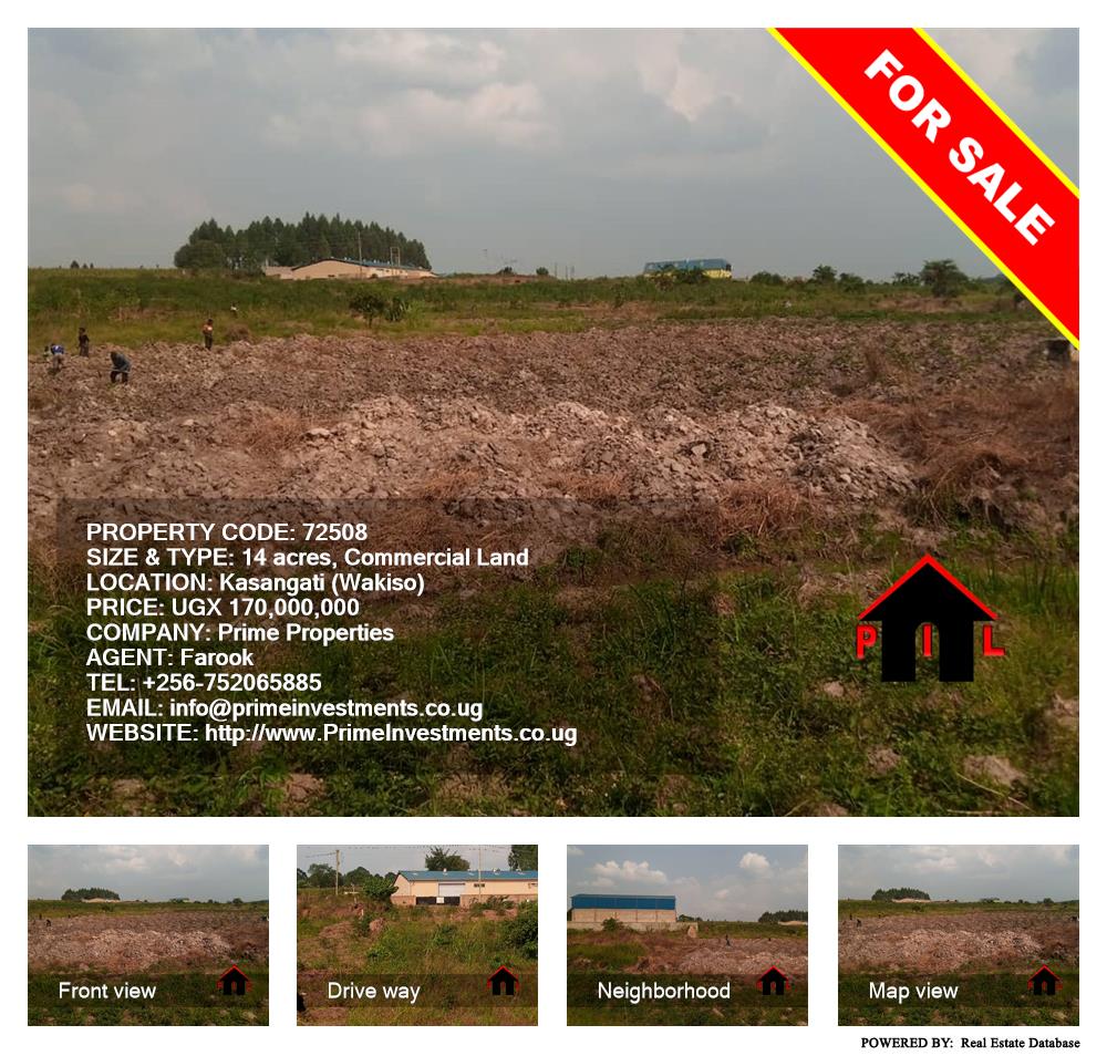 Commercial Land  for sale in Kasangati Wakiso Uganda, code: 72508