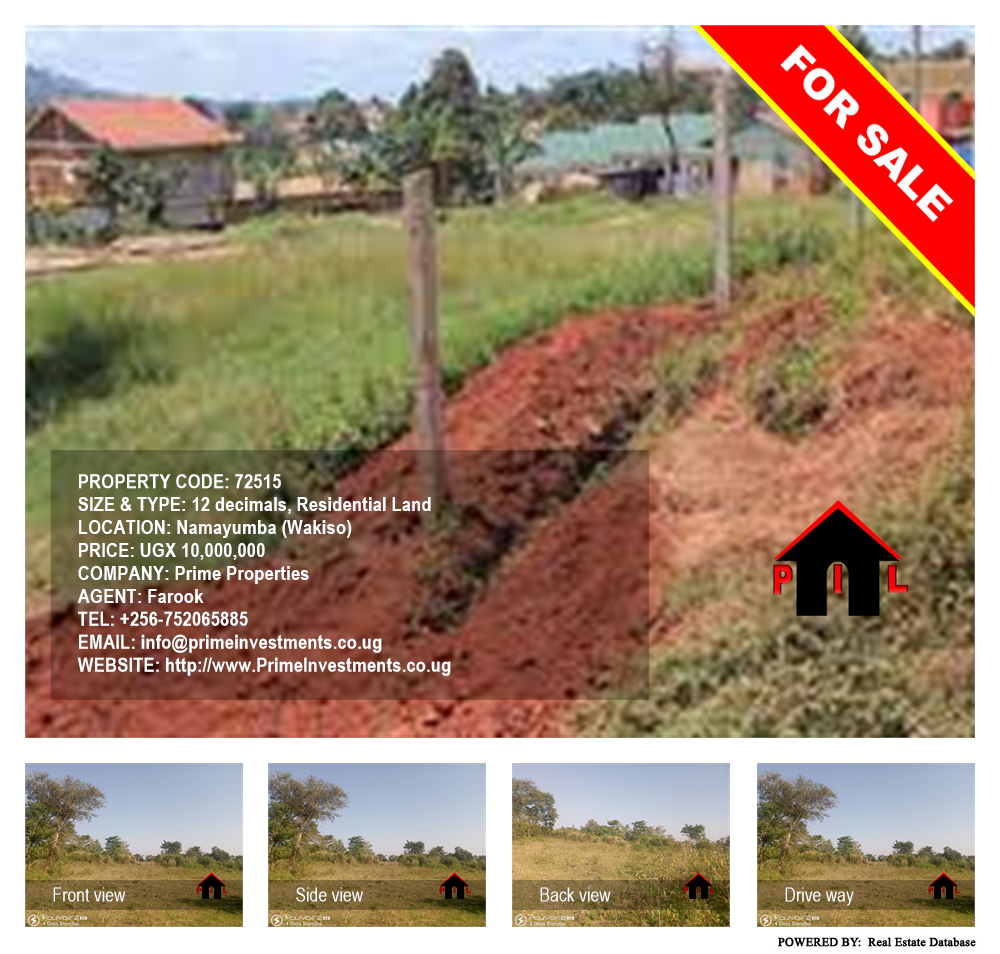Residential Land  for sale in Namayumba Wakiso Uganda, code: 72515