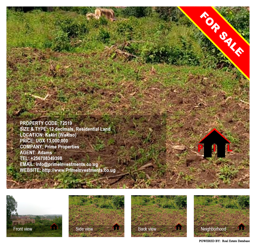 Residential Land  for sale in Kakiri Wakiso Uganda, code: 72519