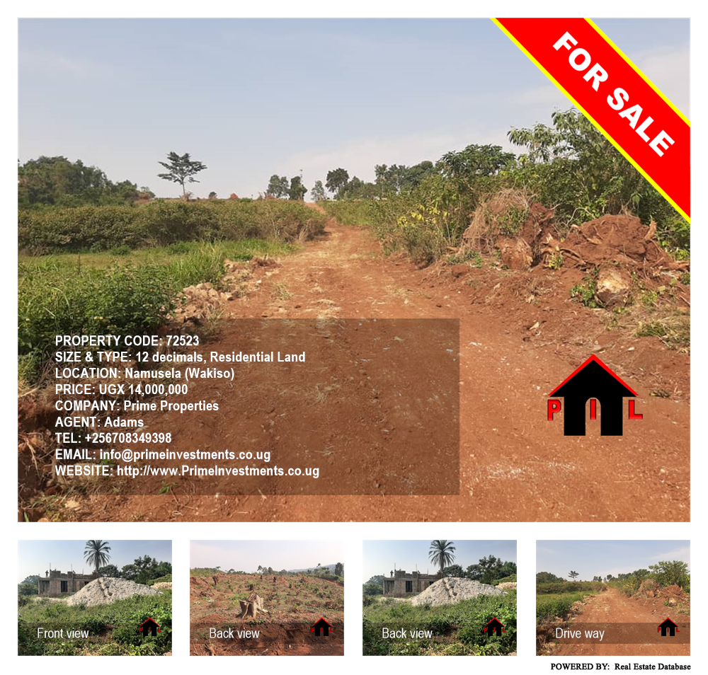Residential Land  for sale in Namusela Wakiso Uganda, code: 72523