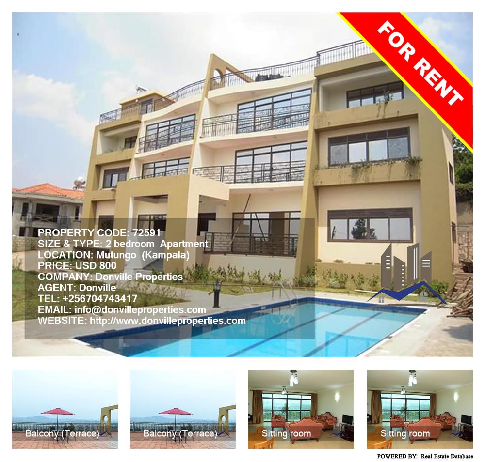 2 bedroom Apartment  for rent in Mutungo Kampala Uganda, code: 72591
