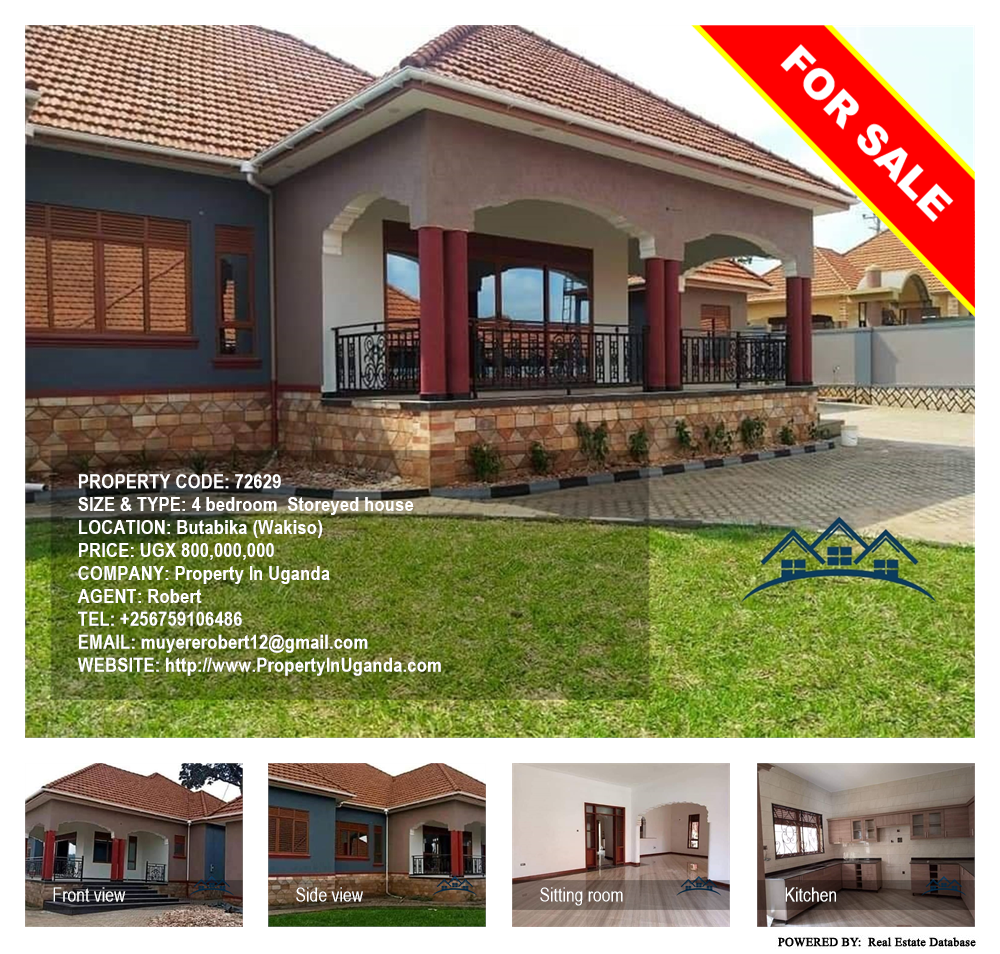 4 bedroom Storeyed house  for sale in Butabika Wakiso Uganda, code: 72629