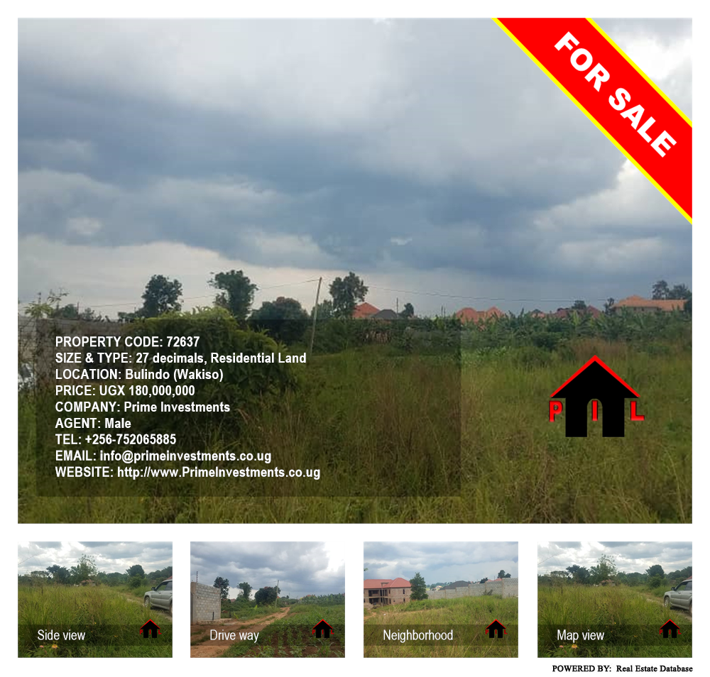 Residential Land  for sale in Bulindo Wakiso Uganda, code: 72637