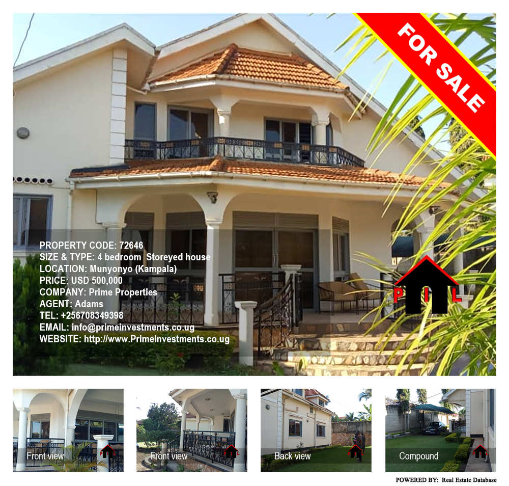 4 bedroom Storeyed house  for sale in Munyonyo Kampala Uganda, code: 72646