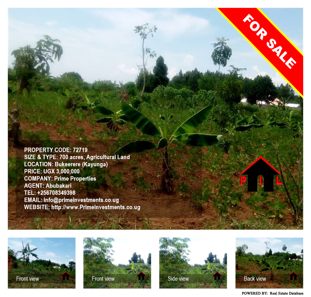 Agricultural Land  for sale in Bukeelele Kayunga Uganda, code: 72719