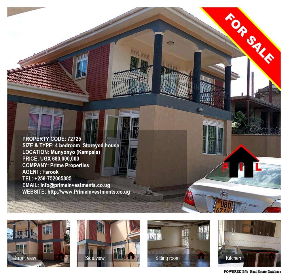 4 bedroom Storeyed house  for sale in Munyonyo Kampala Uganda, code: 72725