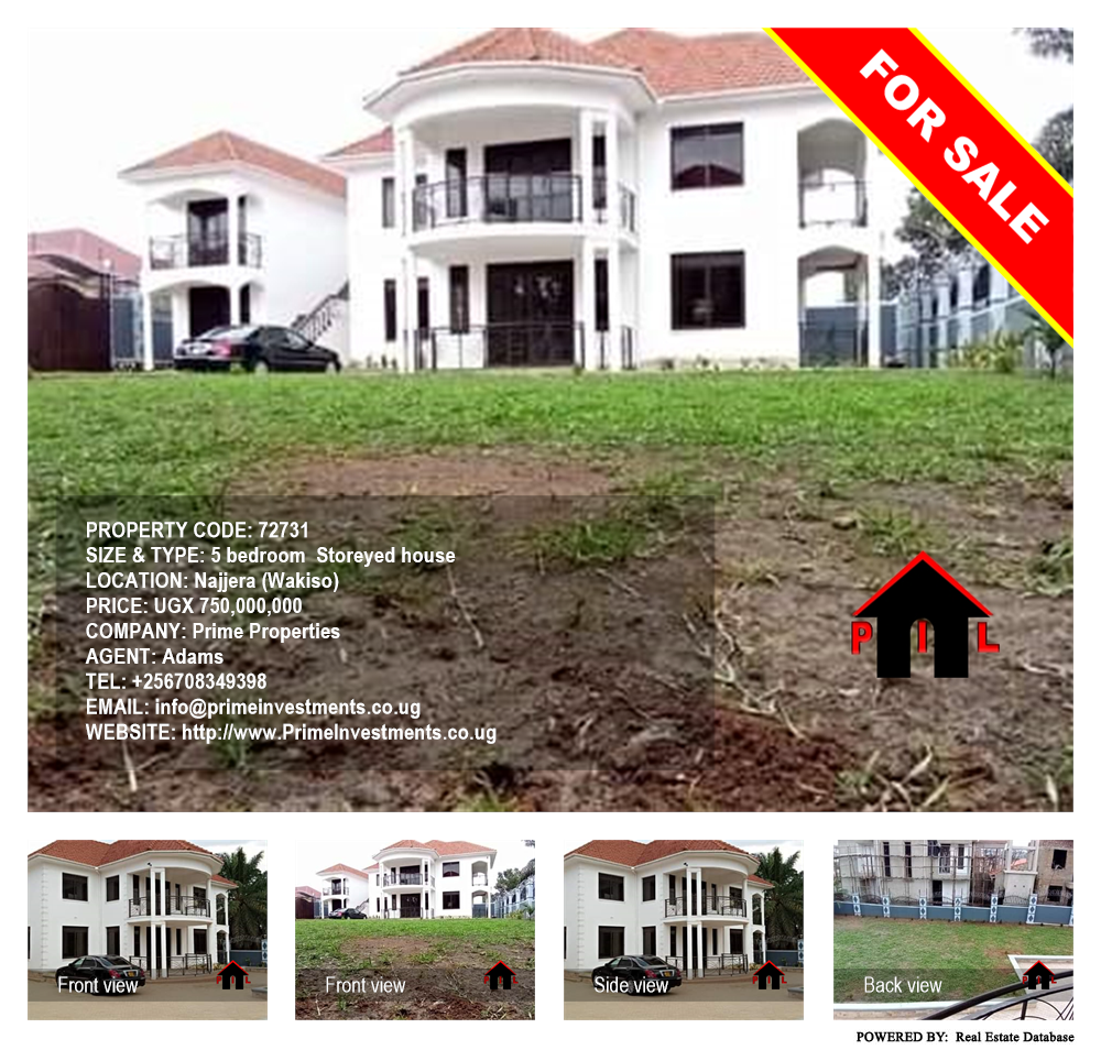 5 bedroom Storeyed house  for sale in Najjera Wakiso Uganda, code: 72731