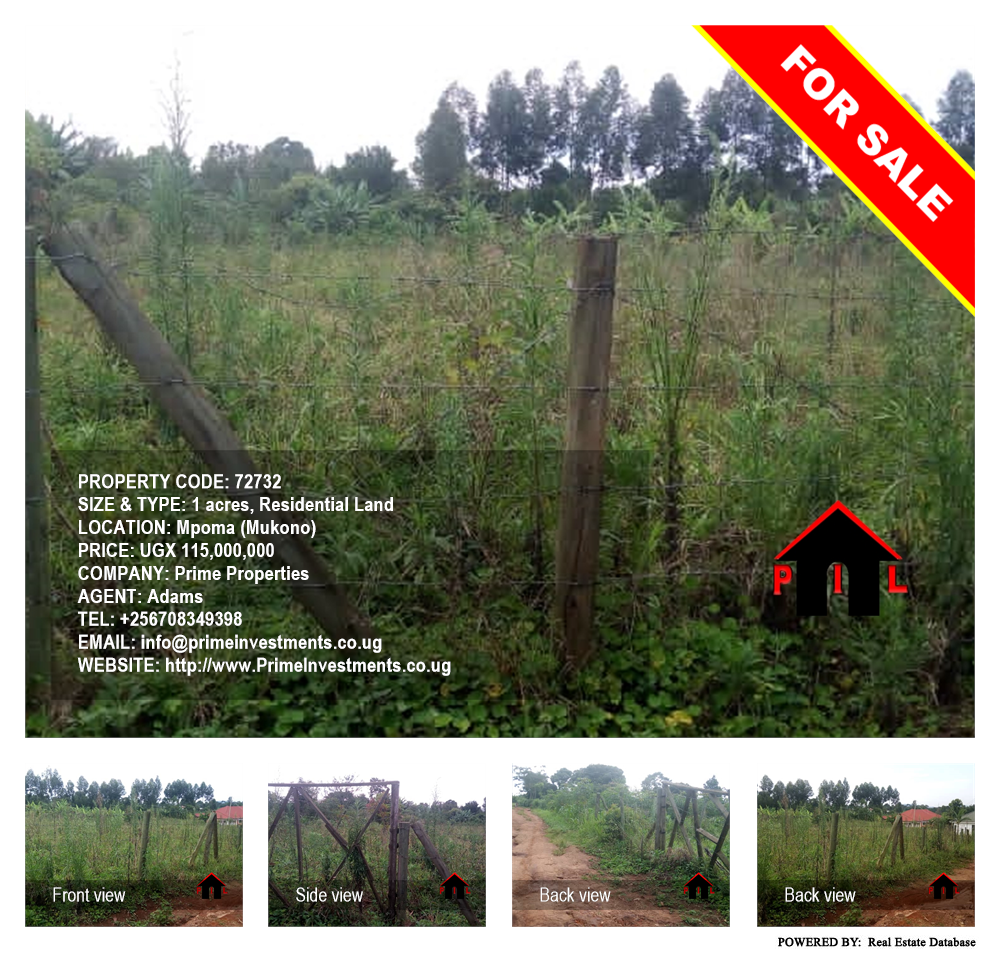 Residential Land  for sale in Mpoma Mukono Uganda, code: 72732