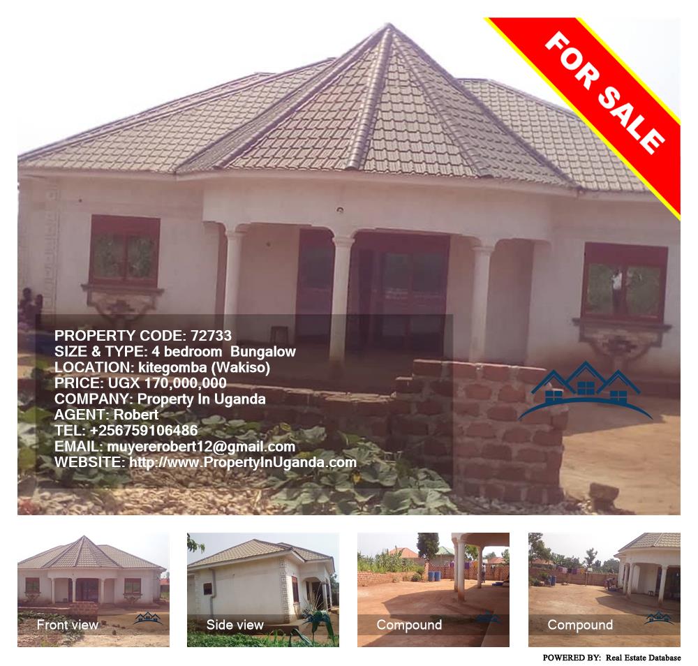 4 bedroom Bungalow  for sale in Kitegomba Wakiso Uganda, code: 72733