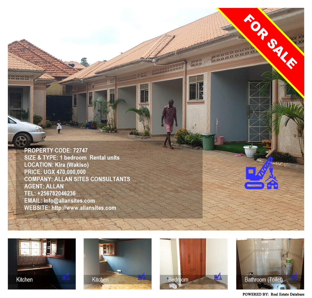 1 bedroom Rental units  for sale in Kira Wakiso Uganda, code: 72747