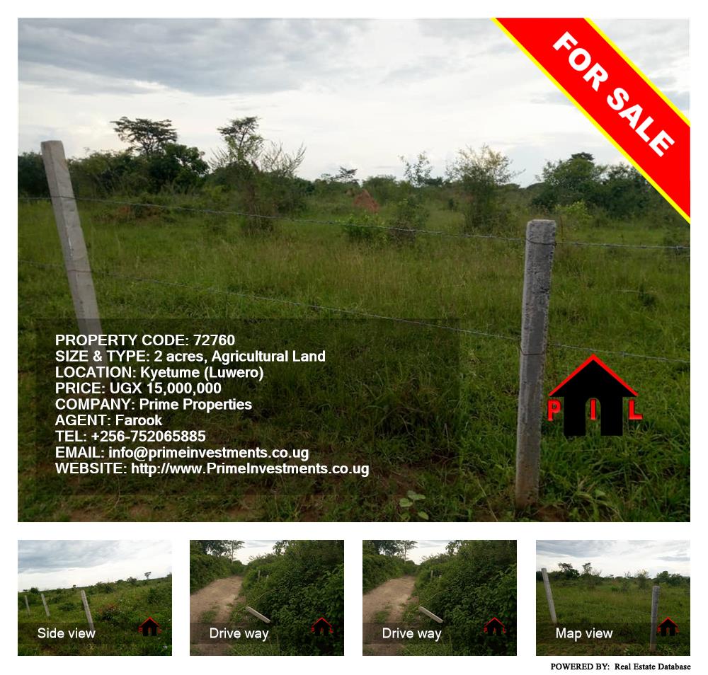 Agricultural Land  for sale in Kyetume Luweero Uganda, code: 72760