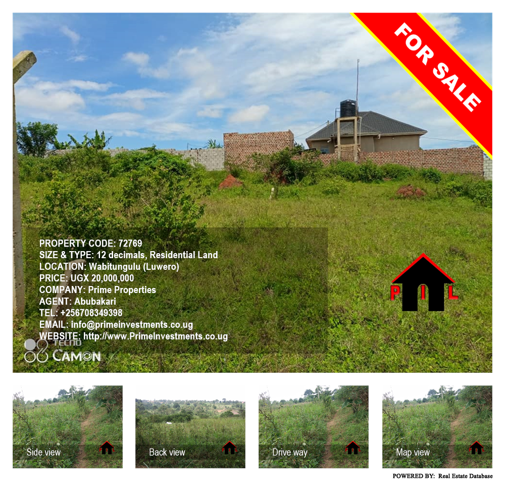 Residential Land  for sale in Wabitungulu Luweero Uganda, code: 72769