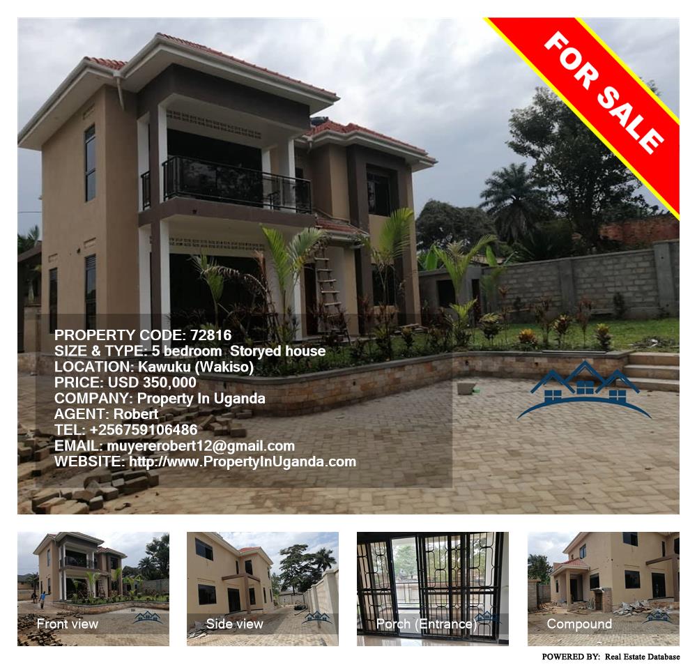 5 bedroom Storeyed house  for sale in Kawuku Wakiso Uganda, code: 72816