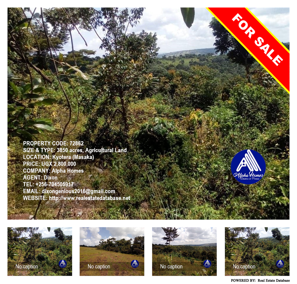 Agricultural Land  for sale in Kyotela Masaka Uganda, code: 72862