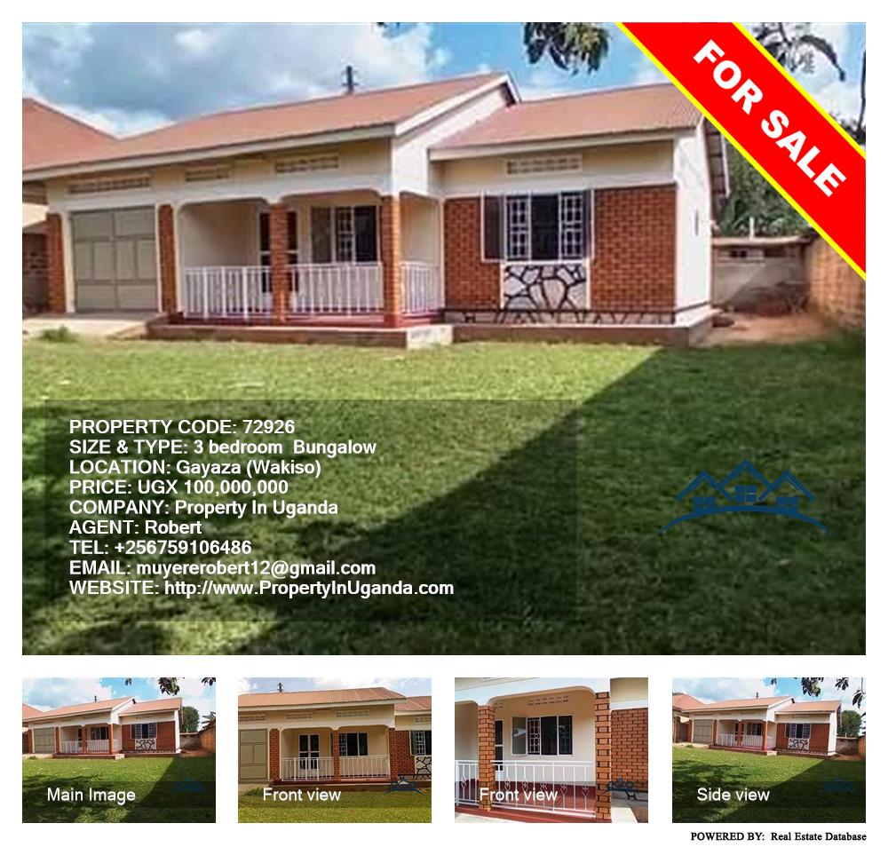 3 bedroom Bungalow  for sale in Gayaza Wakiso Uganda, code: 72926