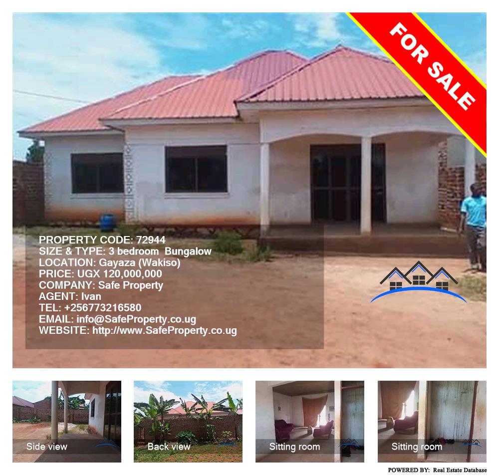 3 bedroom Bungalow  for sale in Gayaza Wakiso Uganda, code: 72944