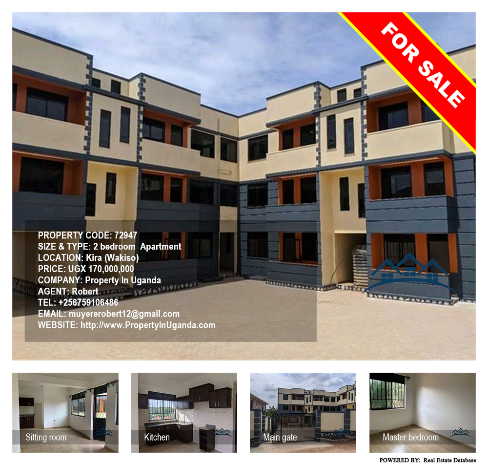 2 bedroom Apartment  for sale in Kira Wakiso Uganda, code: 72947