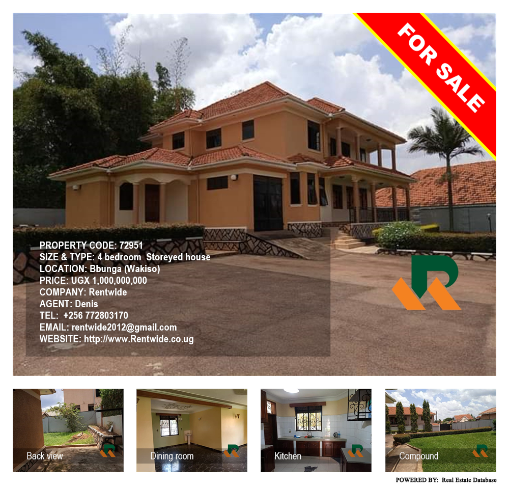 4 bedroom Storeyed house  for sale in Bbunga Wakiso Uganda, code: 72951