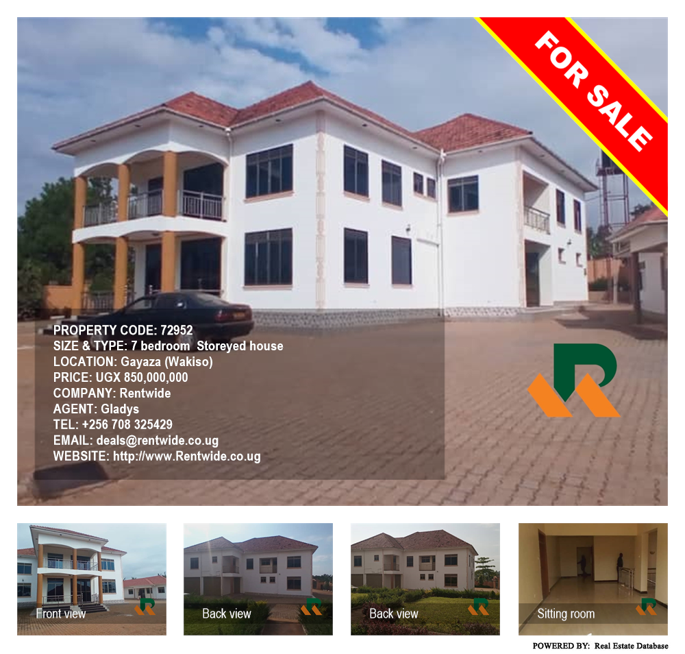 7 bedroom Storeyed house  for sale in Gayaza Wakiso Uganda, code: 72952