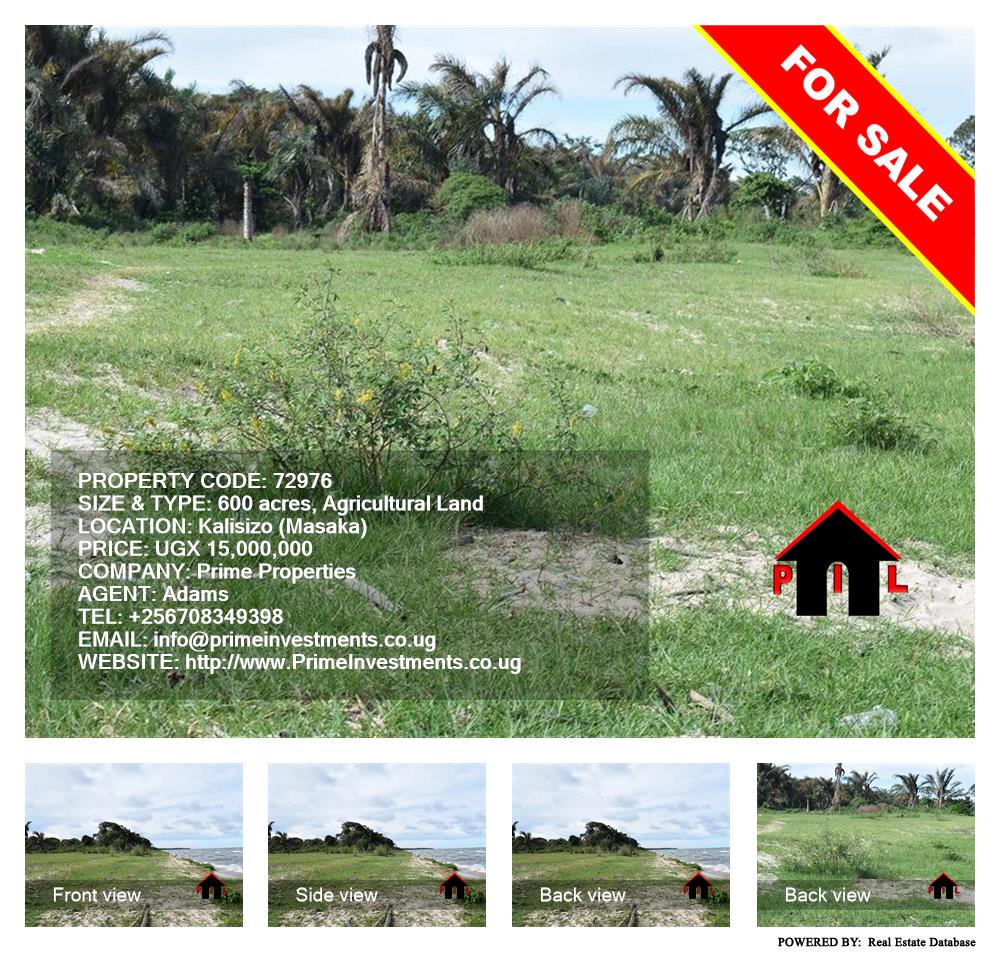 Agricultural Land  for sale in Kaliisizo Masaka Uganda, code: 72976