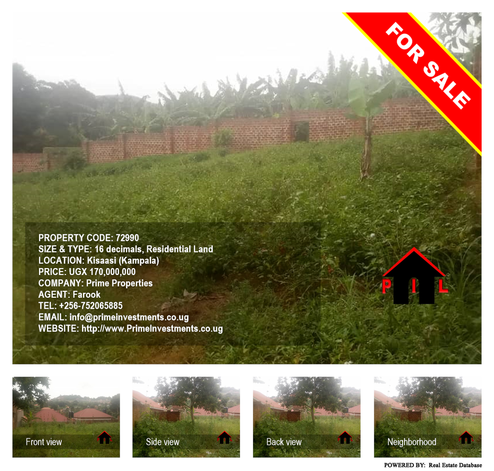 Residential Land  for sale in Kisaasi Kampala Uganda, code: 72990