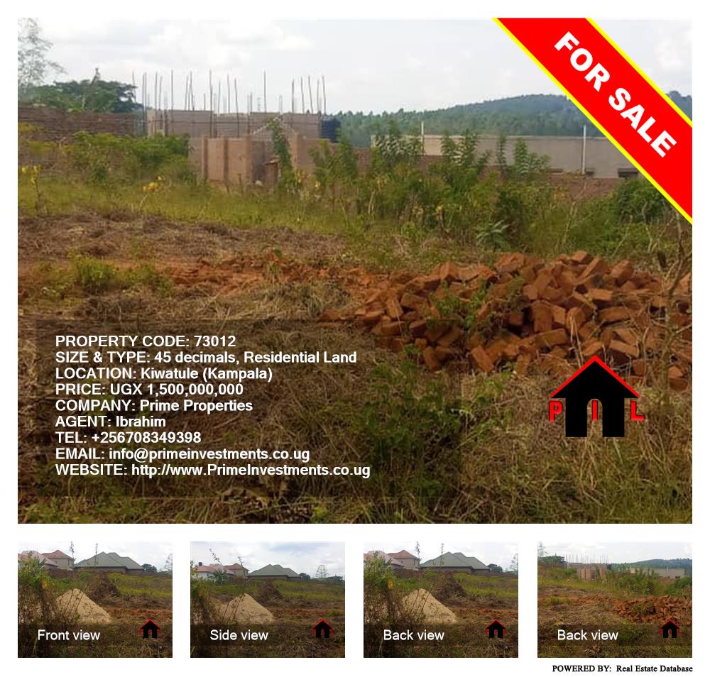 Residential Land  for sale in Kiwaatule Kampala Uganda, code: 73012