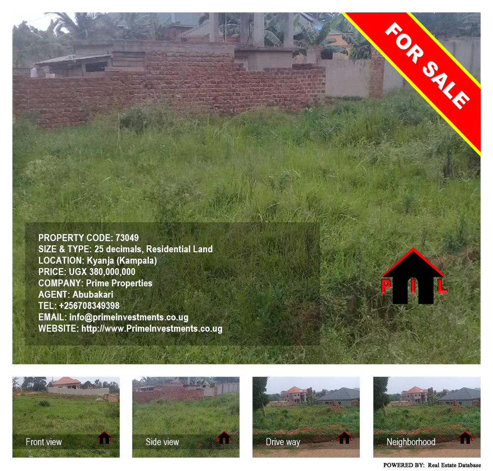 Residential Land  for sale in Kyanja Kampala Uganda, code: 73049
