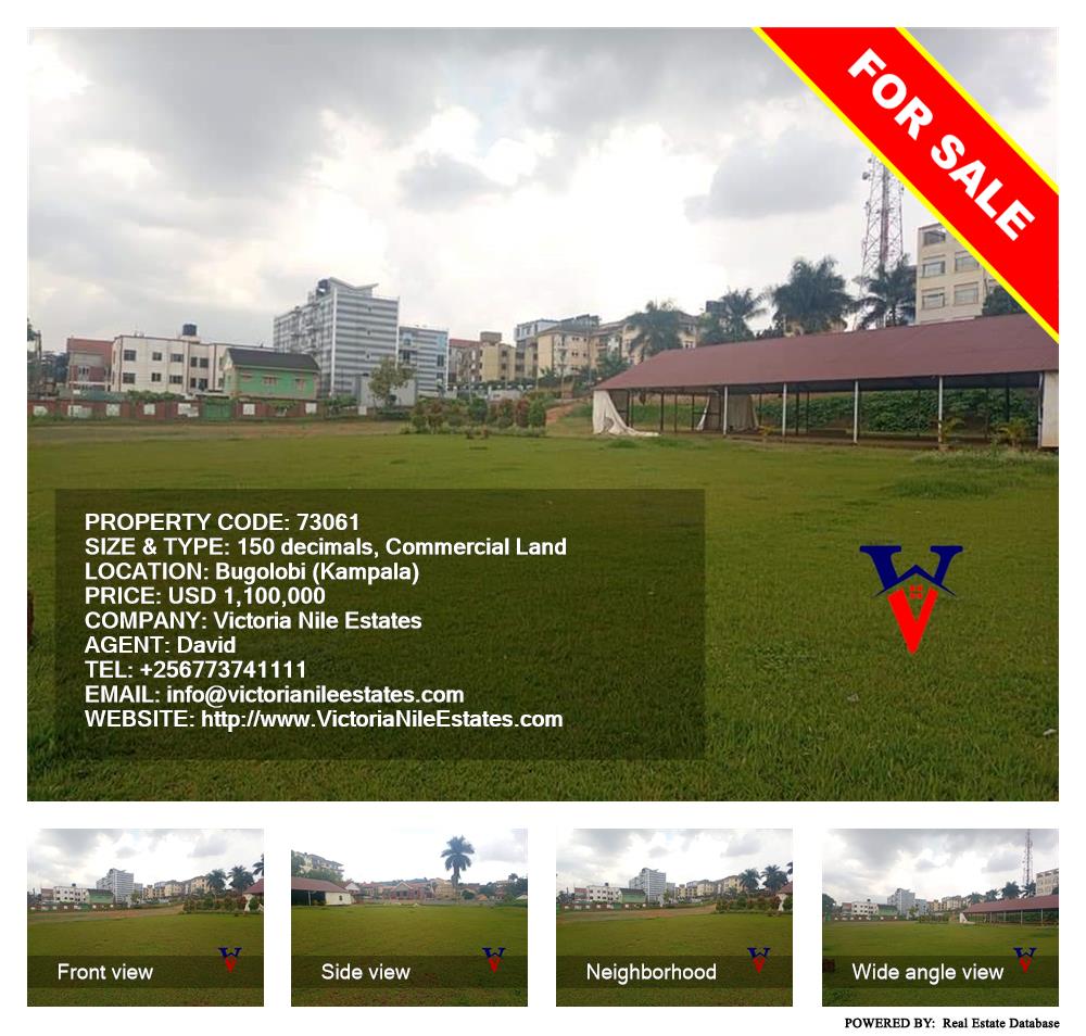 Commercial Land  for sale in Bugoloobi Kampala Uganda, code: 73061