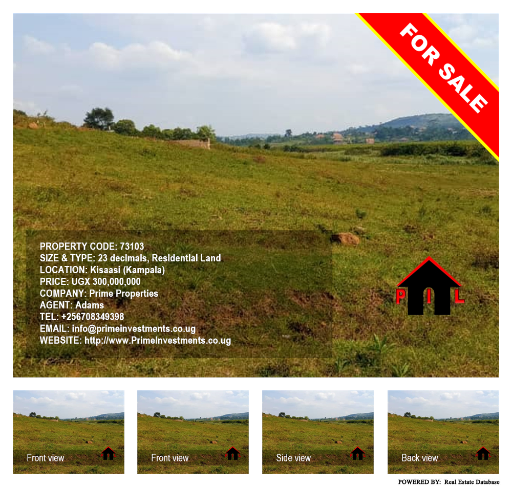 Residential Land  for sale in Kisaasi Kampala Uganda, code: 73103