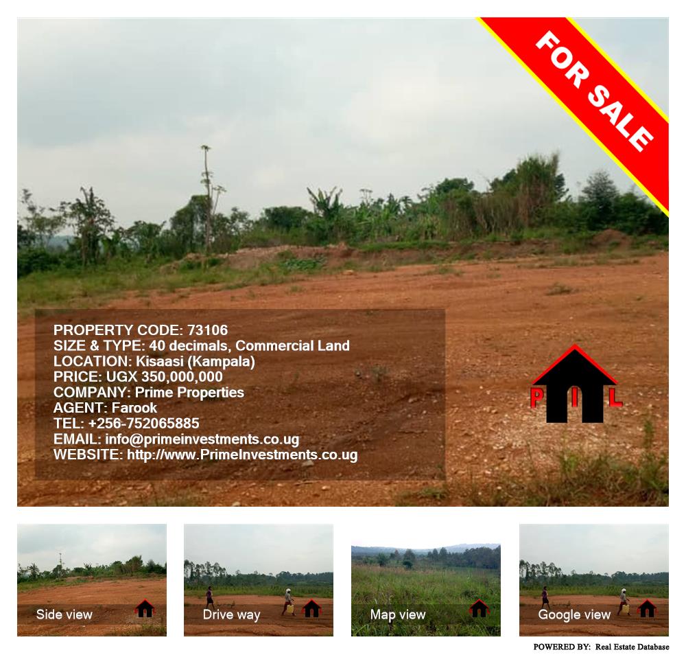 Commercial Land  for sale in Kisaasi Kampala Uganda, code: 73106