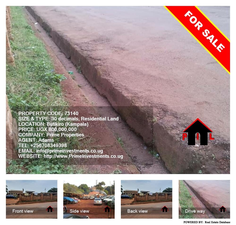 Residential Land  for sale in Butikiro Kampala Uganda, code: 73140