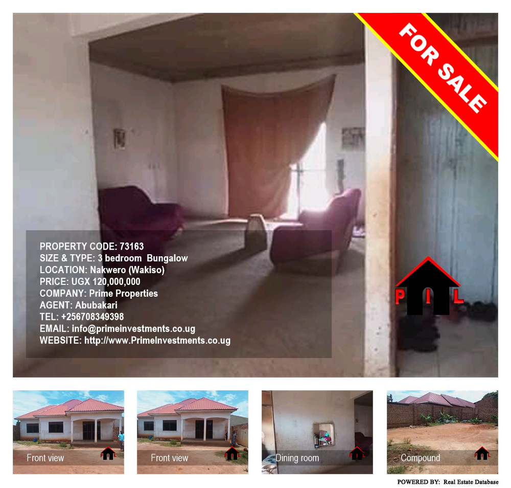 3 bedroom Bungalow  for sale in Nakweelo Wakiso Uganda, code: 73163