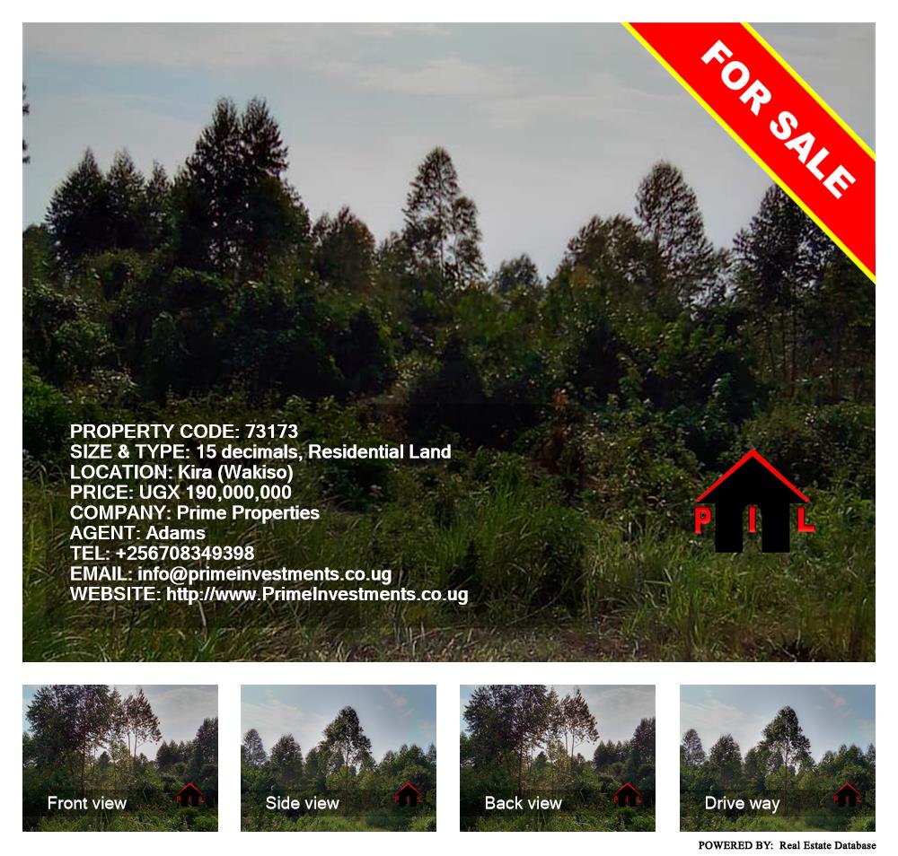 Residential Land  for sale in Kira Wakiso Uganda, code: 73173