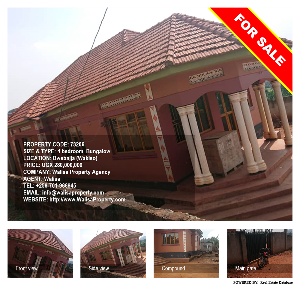 4 bedroom Bungalow  for sale in Bwebajja Wakiso Uganda, code: 73206