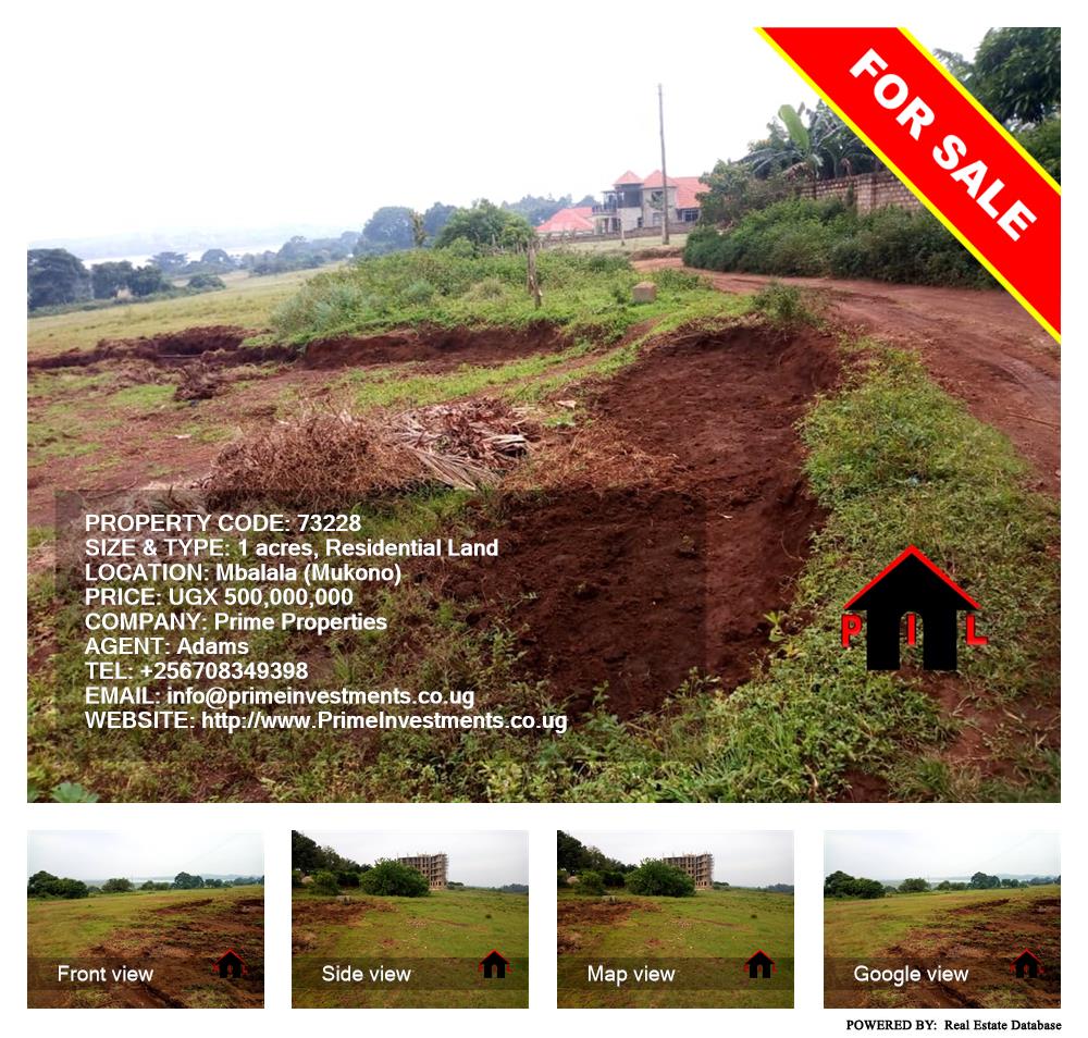 Residential Land  for sale in Mbalala Mukono Uganda, code: 73228