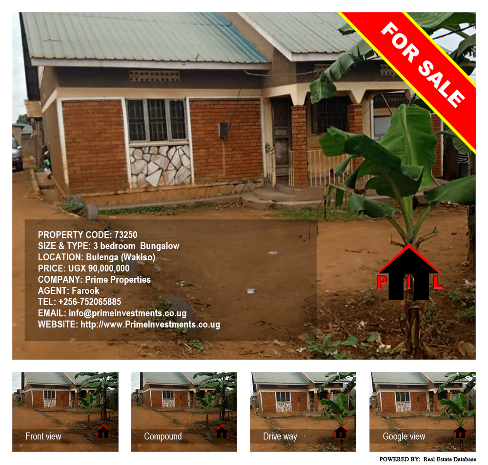 3 bedroom Bungalow  for sale in Bulenga Wakiso Uganda, code: 73250