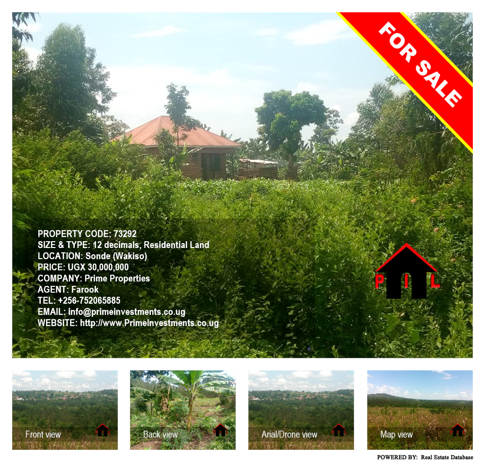 Residential Land  for sale in Sonde Wakiso Uganda, code: 73292