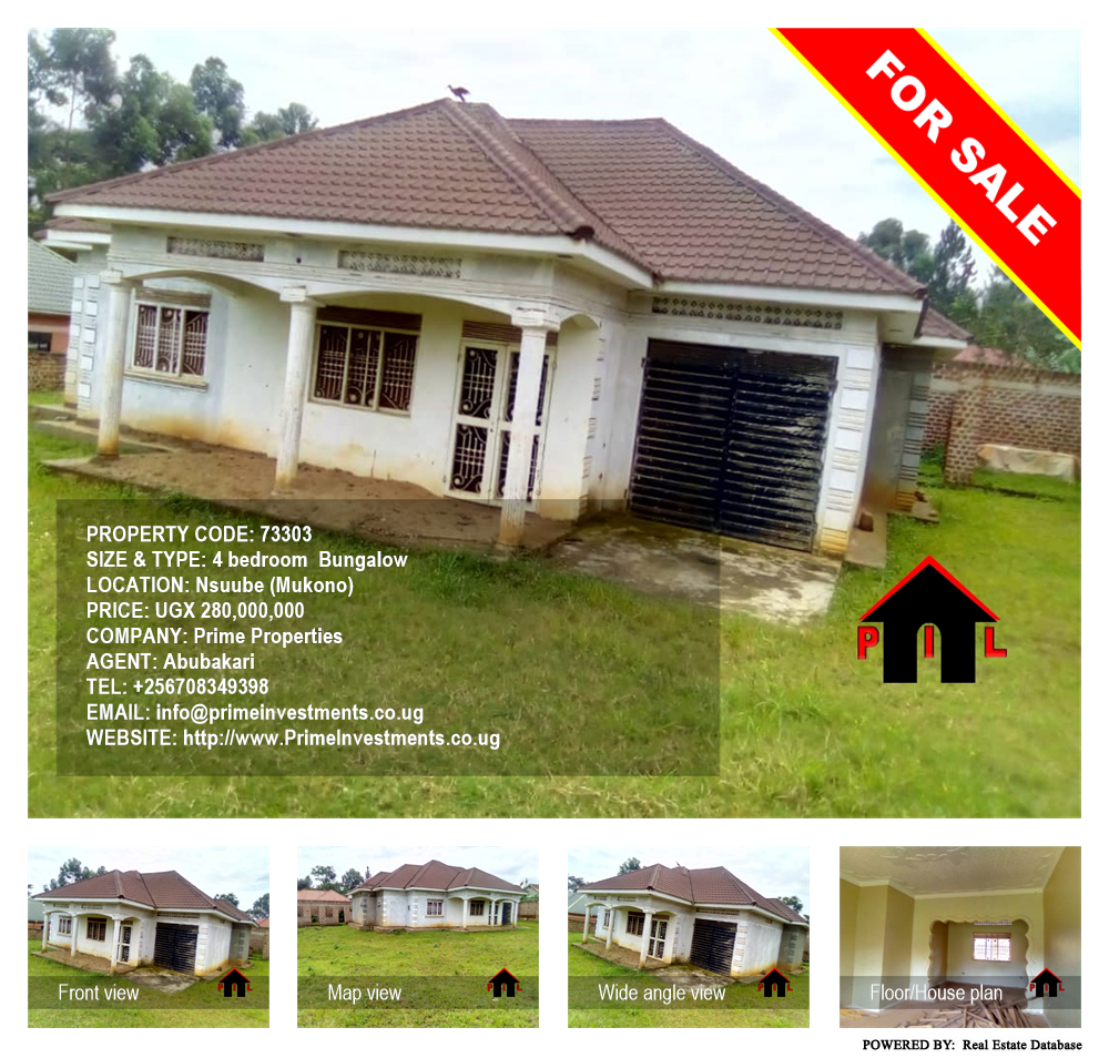 4 bedroom Bungalow  for sale in Nsuube Mukono Uganda, code: 73303