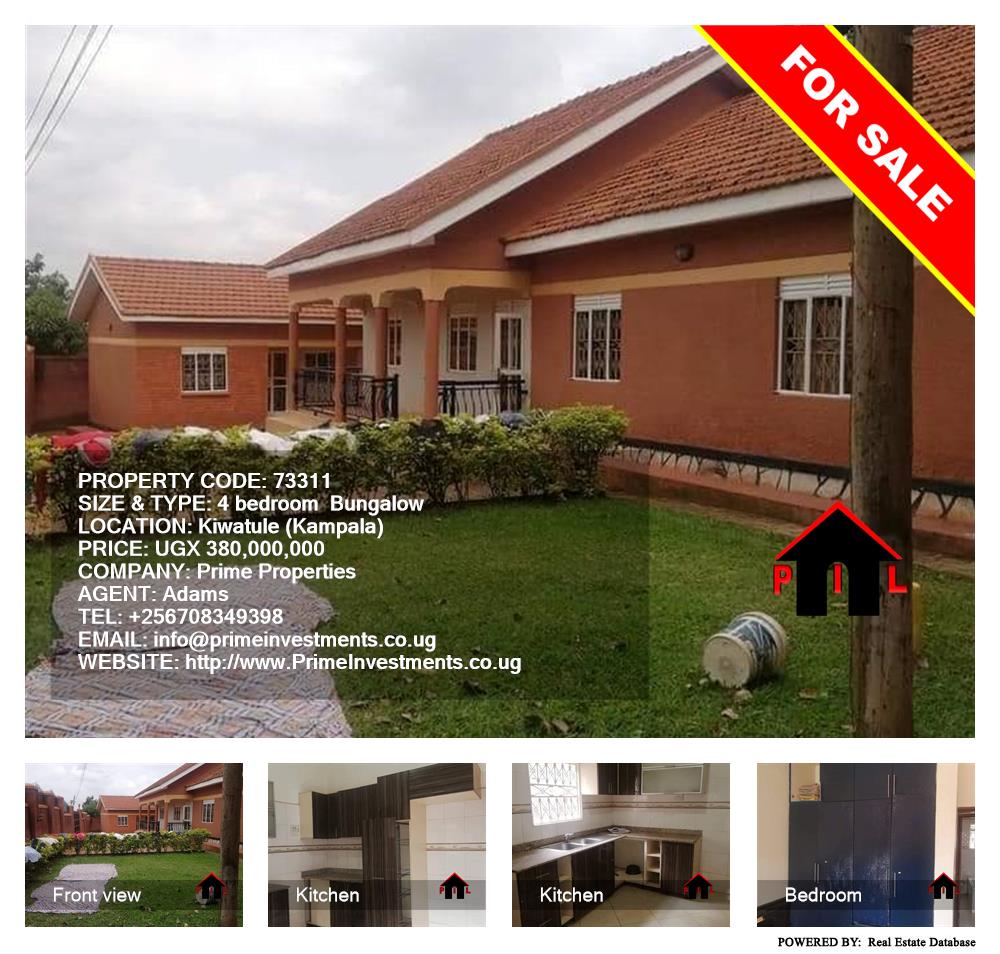 4 bedroom Bungalow  for sale in Kiwaatule Kampala Uganda, code: 73311