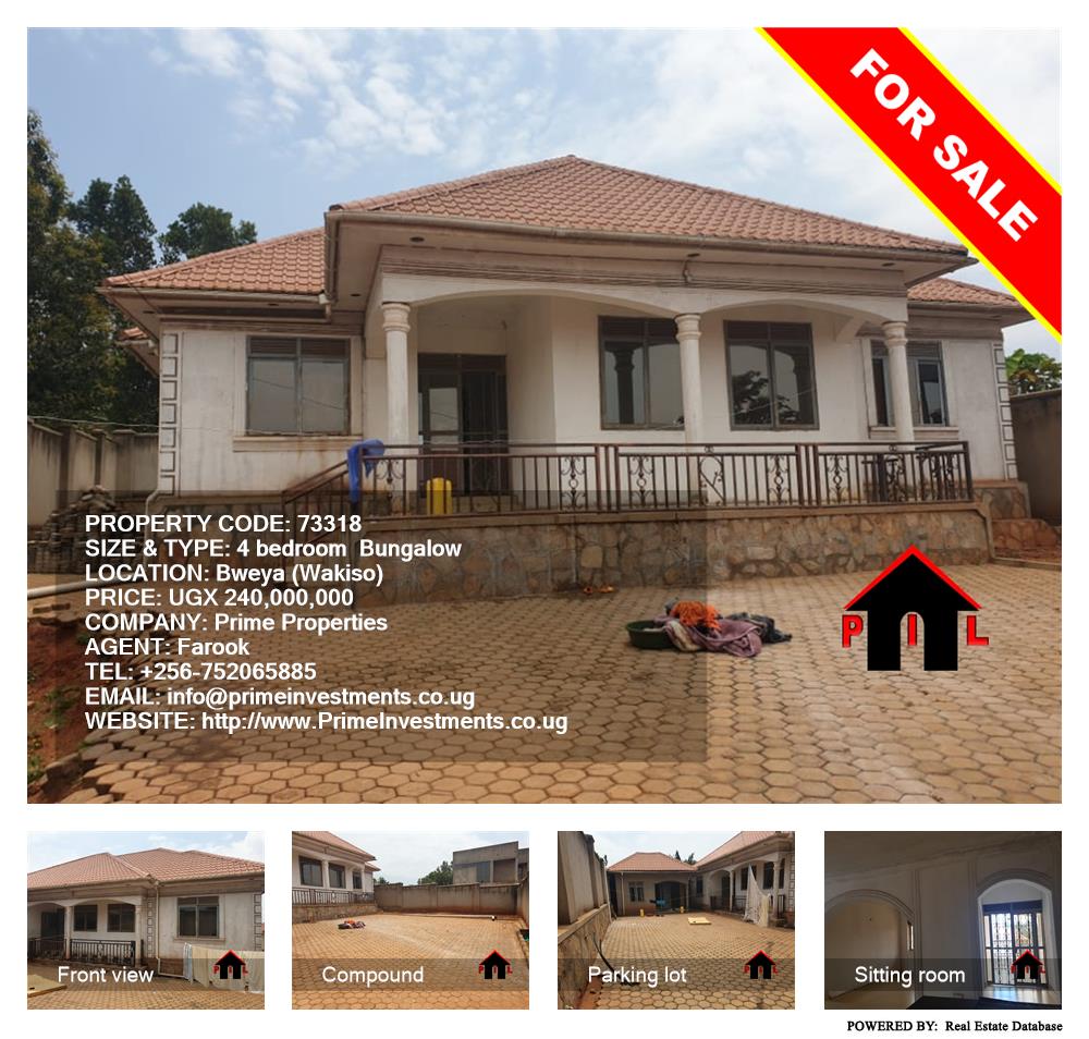 4 bedroom Bungalow  for sale in Bweya Wakiso Uganda, code: 73318