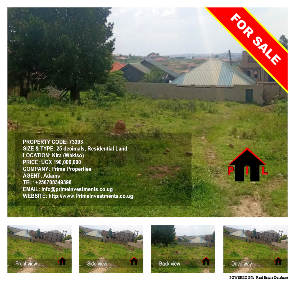 Residential Land  for sale in Kira Wakiso Uganda, code: 73393