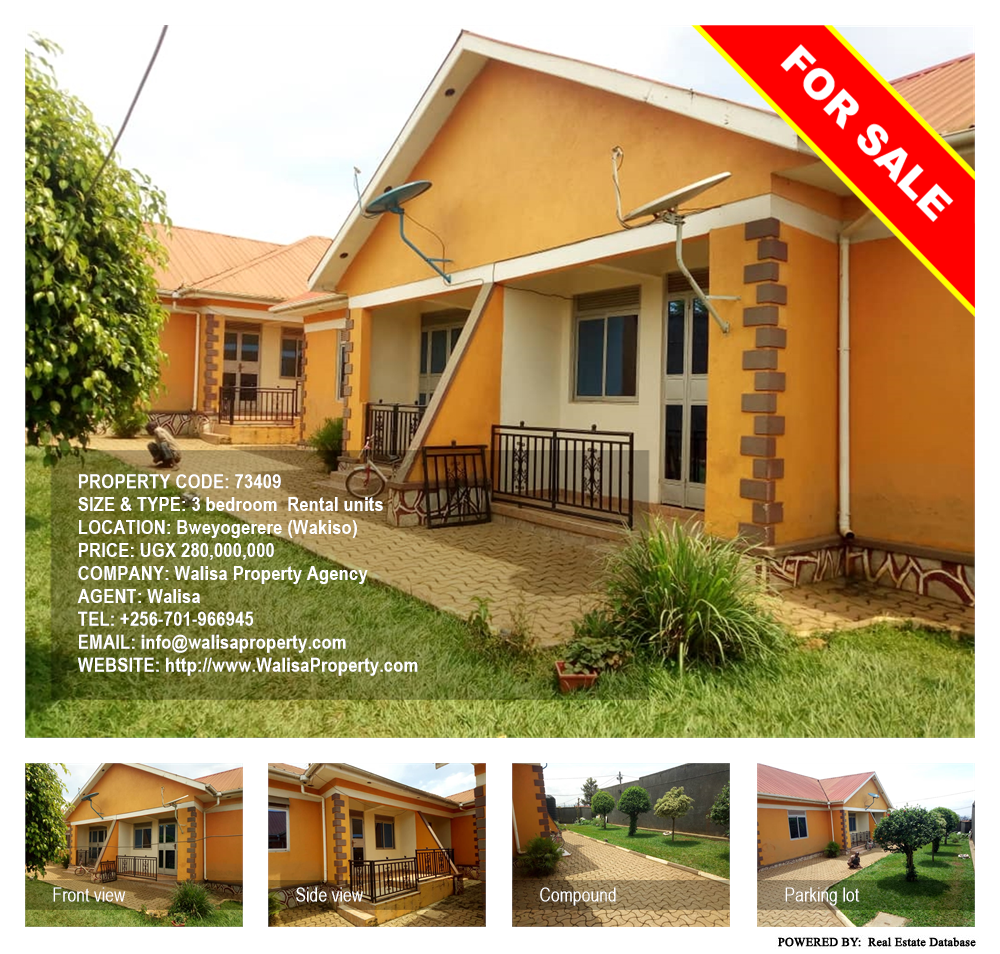 3 bedroom Rental units  for sale in Bweyogerere Wakiso Uganda, code: 73409