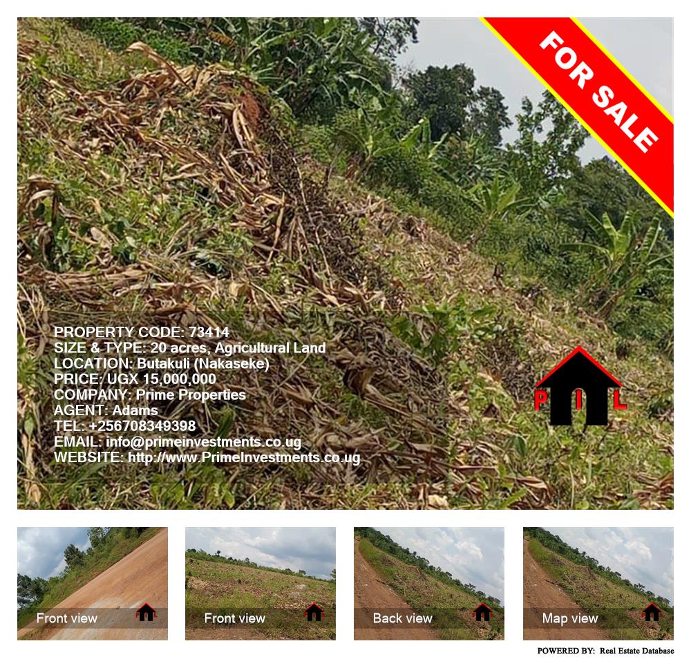 Agricultural Land  for sale in Butakuli Nakaseke Uganda, code: 73414